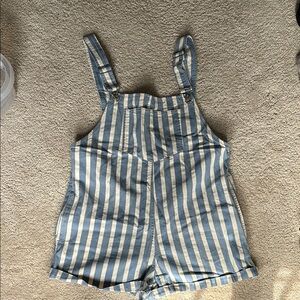 Striped Blue and white overalls